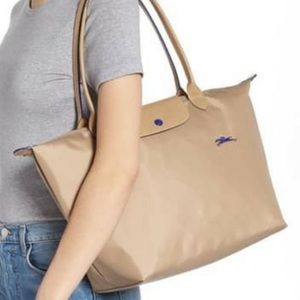 Longchamp Large Canvas Club Shoulder Tote Bag
